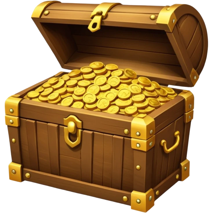 treasure chest overflowing with gold coins emoji