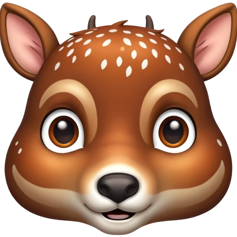 deer Face white dots on Face  emoji