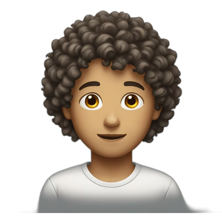 a curly haired boy emoji