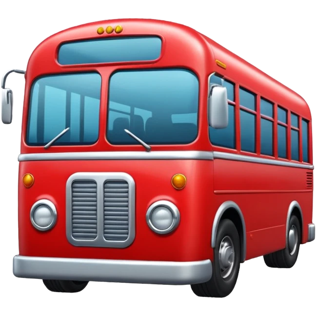 Single Bus in 3d style  emoji