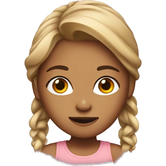 The girl thinks emoji