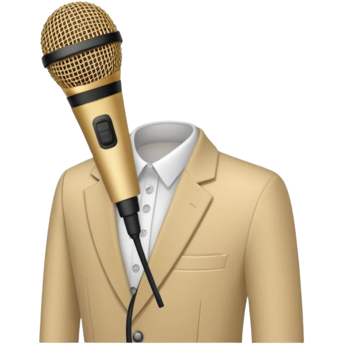 Beige lapel microphone  emoji