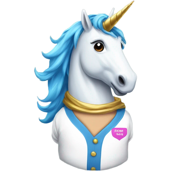 a unicorn with a shirt that says radesome on it emoji