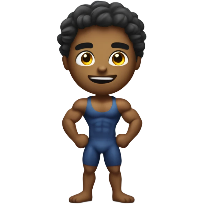 Pip-squeak body builder emoji