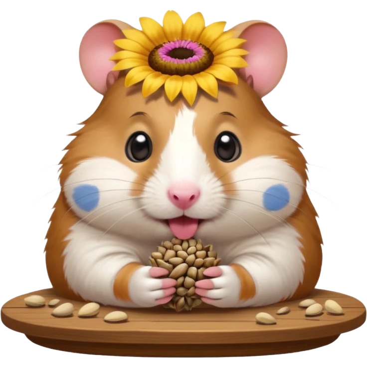 silly hamster eating emoji