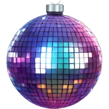 Disco ball Christmas emoji