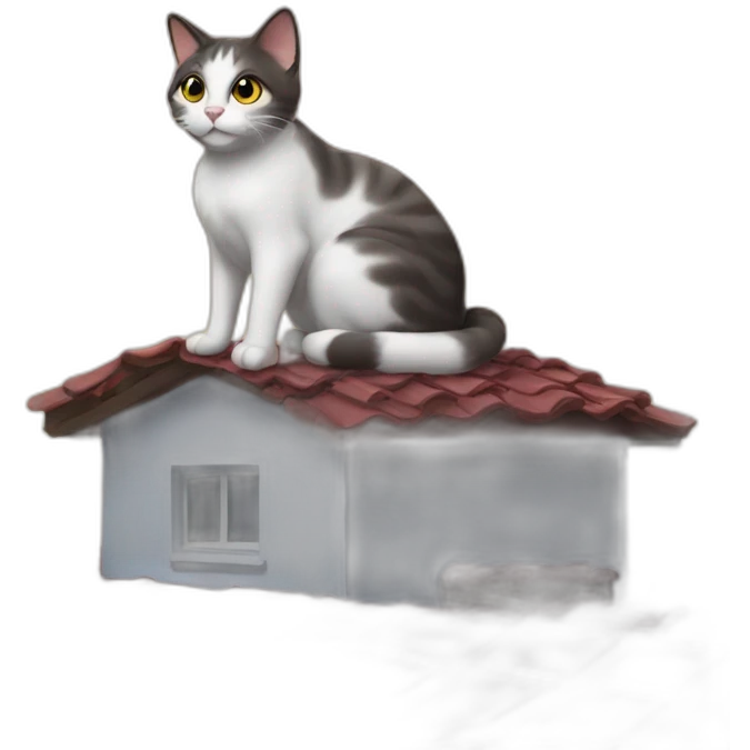 cat on the roof emoji
