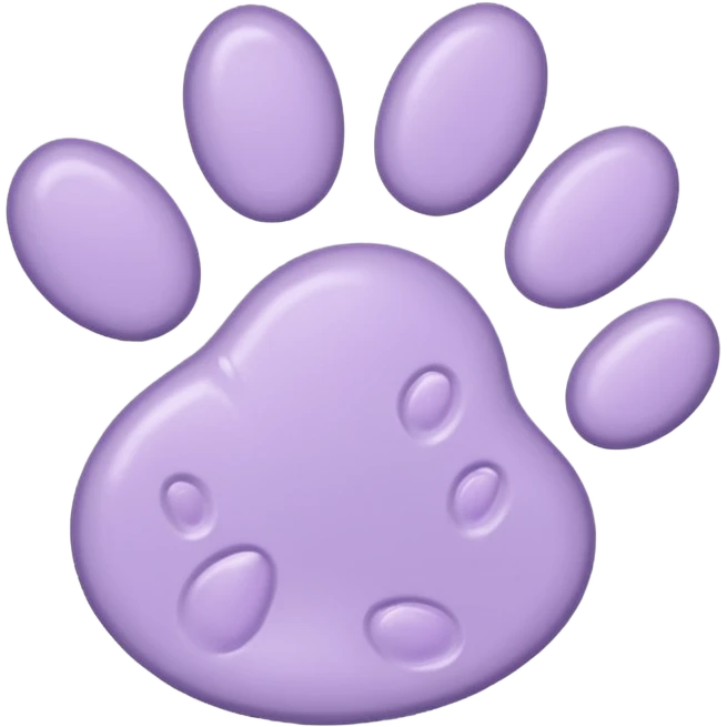 a pastel purple pawprint emoji