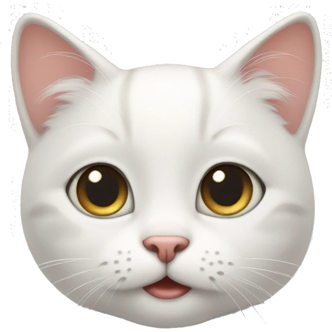 White cute cat  emoji