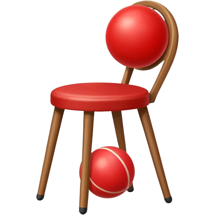Ball under chair should be under the chair  emoji
