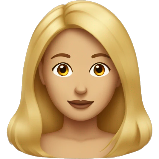 Honey blonde woman with pomeranian emoji