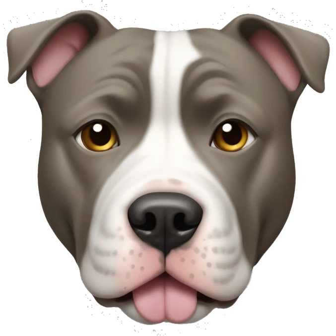 Black and white pitbull and chow chow mix emoji