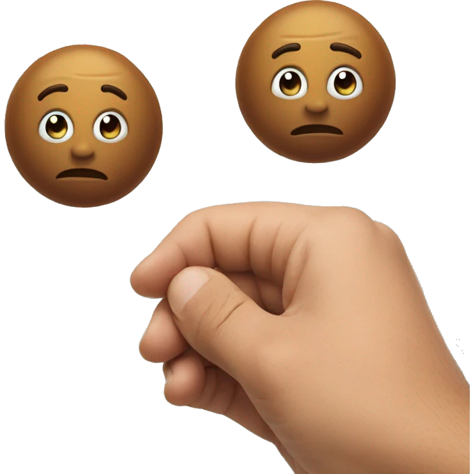 Two balls in hand of italin man emoji
