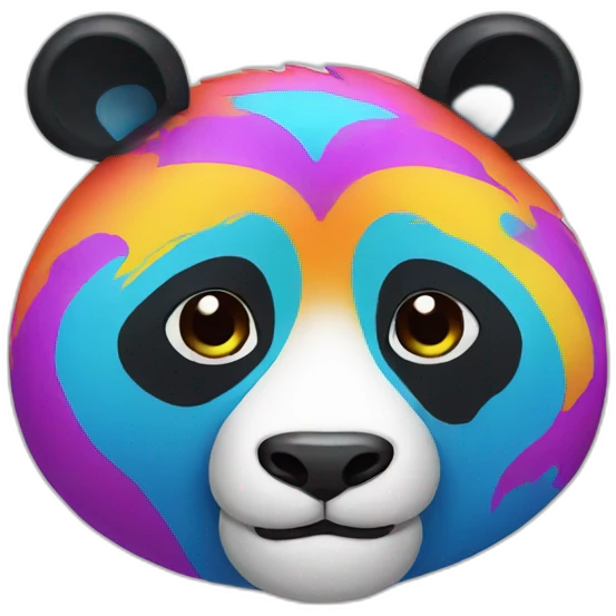 colourful panda emoji