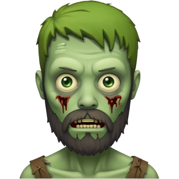 bearded zombie emoji