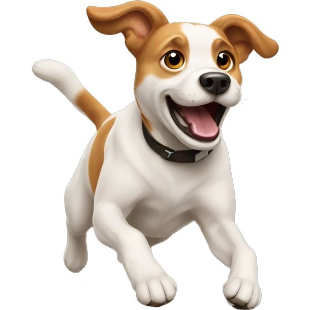 Dog jumping emoji