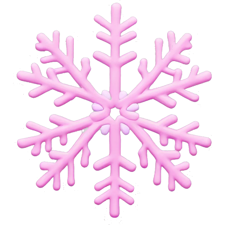 pastel pink snowflake  emoji