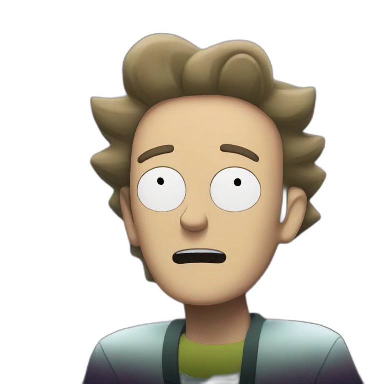 Morty Smith With rick Sanchez in the depths of space emoji