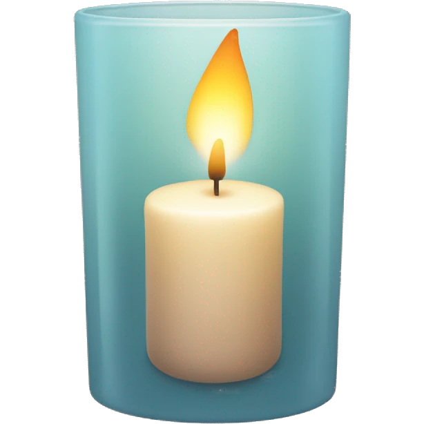 Candle in a powder-colored glass emoji