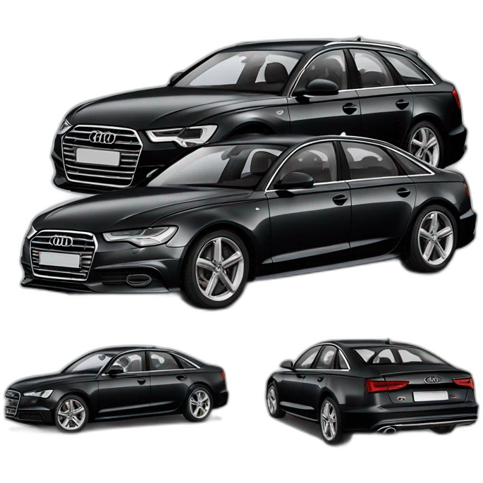 audi a6 sedan black hybride emoji