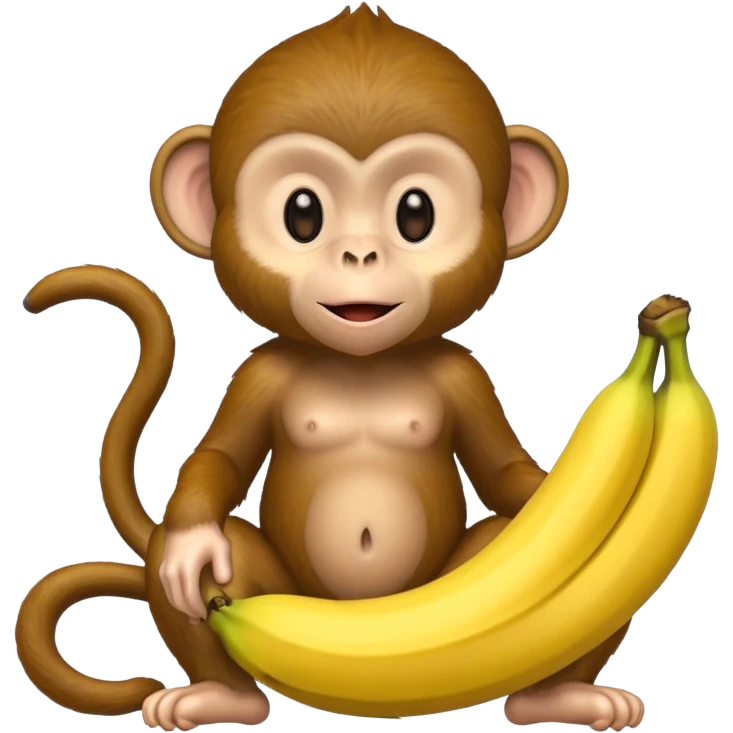monkey with banana  emoji