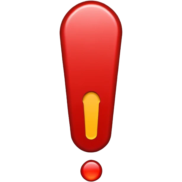 exclamation mark red emoji