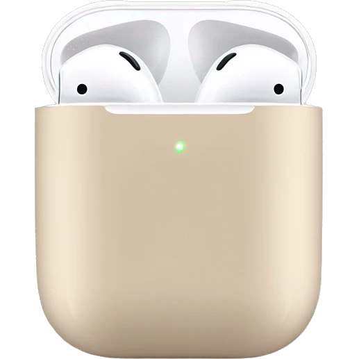 Beige Apple AirPods emoji