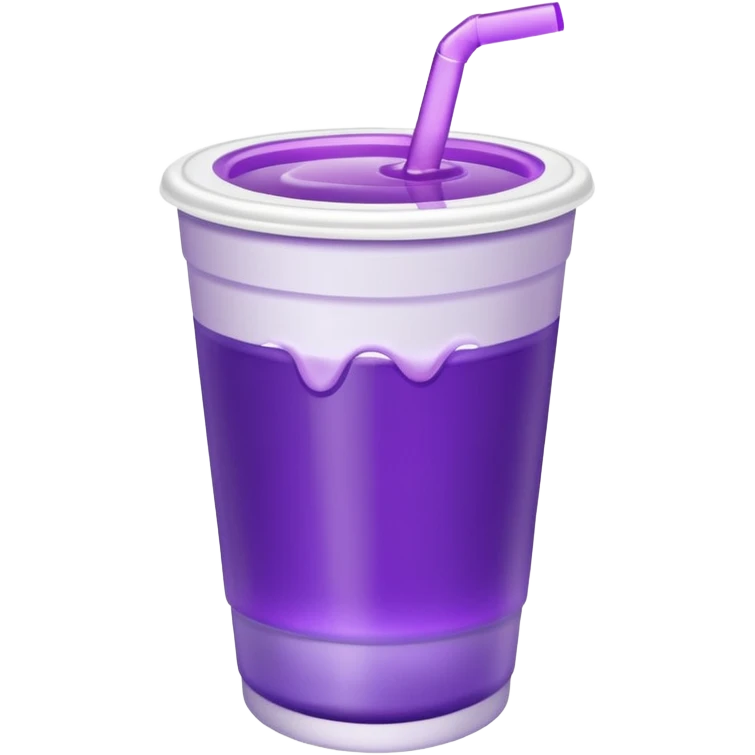 ios styrofoam cup with purple liquid inside no straw emoji