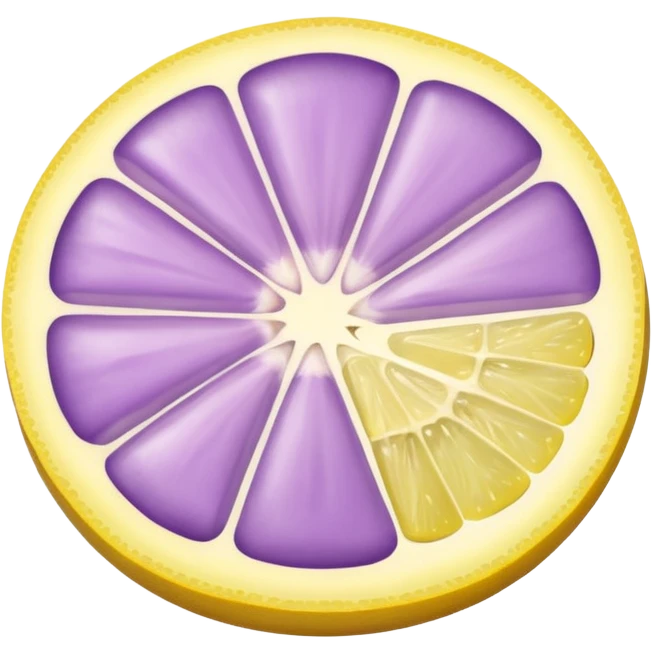 Pastel purple lemon slice  emoji
