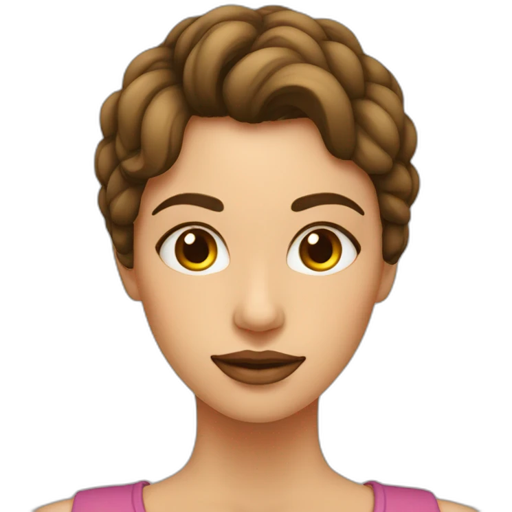 Mujer pelirroja con ojos grandes en forma de corazon emoji