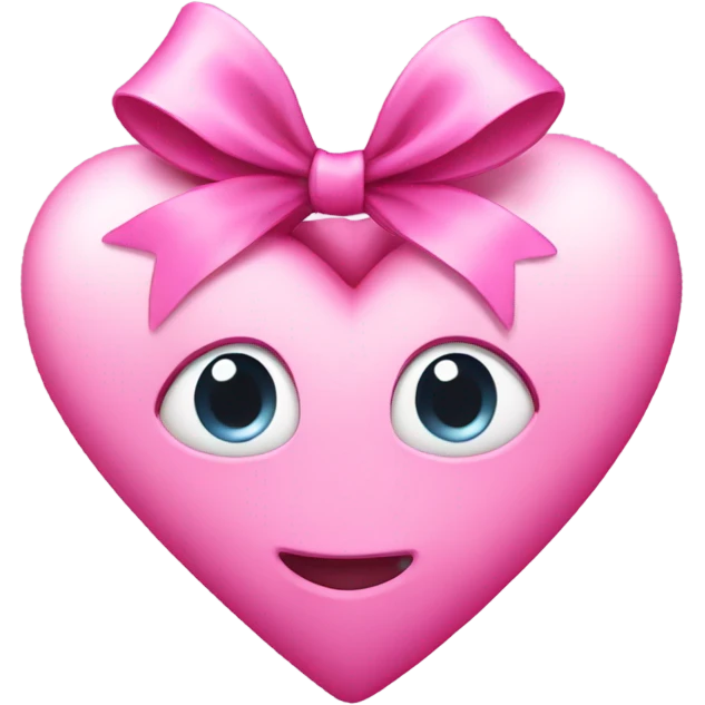 Pink heart with pink bow emoji