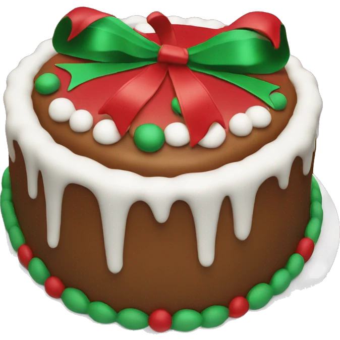 Christmas theme cake emoji