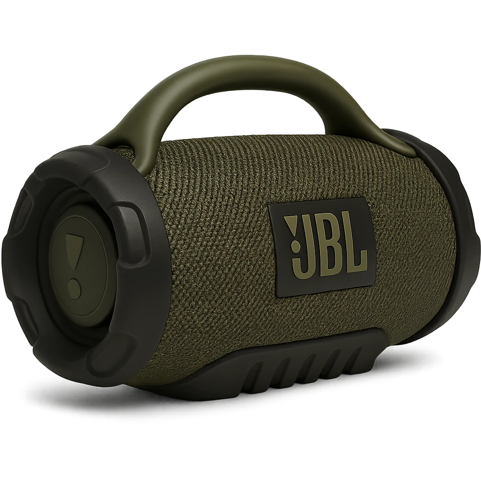 military-themed portable JBL speaker with olive green and black colors emoji