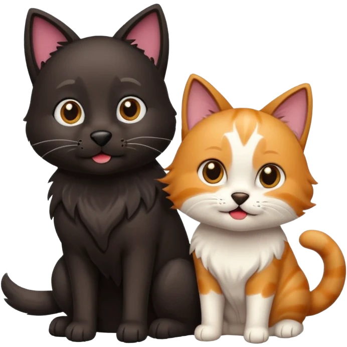 Dog love cat emoji