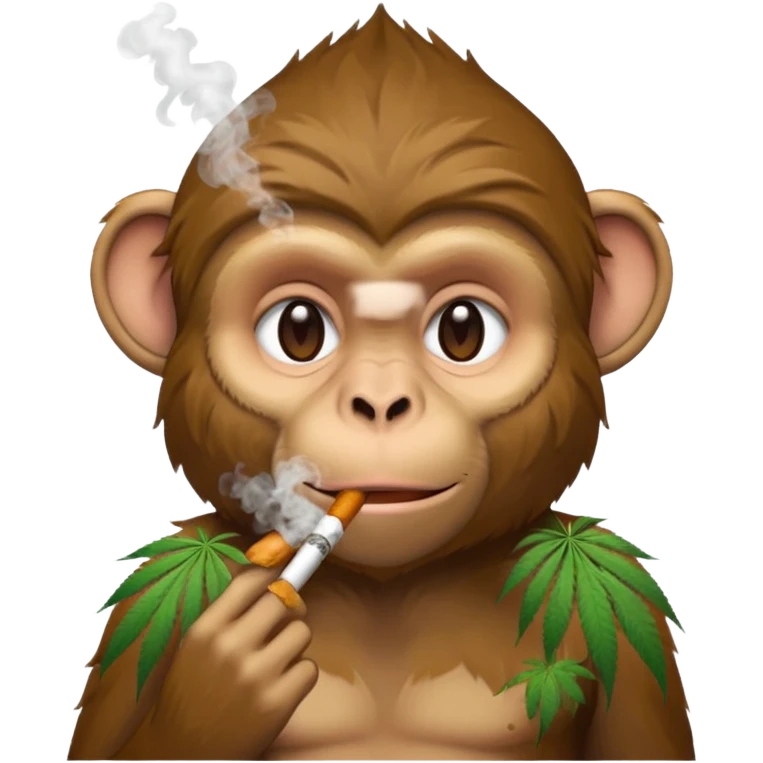 macaco fumando maconha emoji