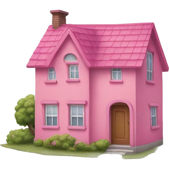 Cute pink house  emoji