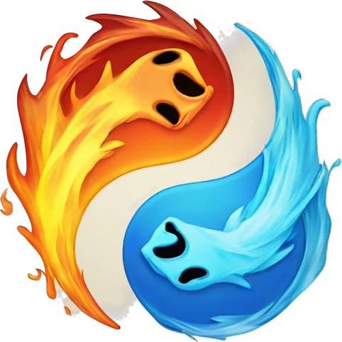 Fire and Water yin yang  emoji