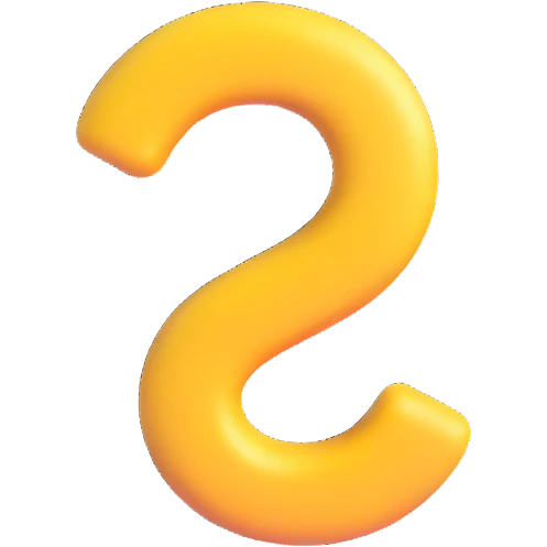 a question mark centered within a thick 3D ring, cheerful and clear, 3D emoji style, no text emoji