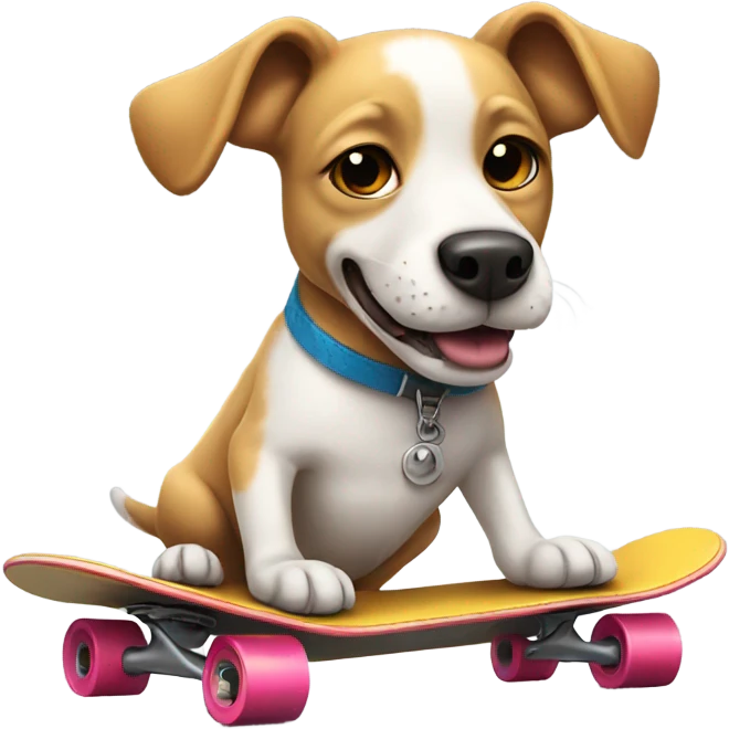 Dog on skateboard  emoji