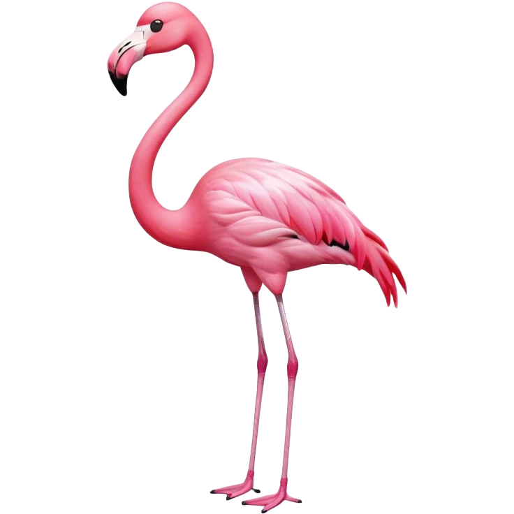 flamingo with sunglasses standing on one leg emoji