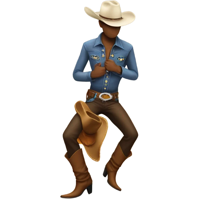 Cowboy in a heels emoji