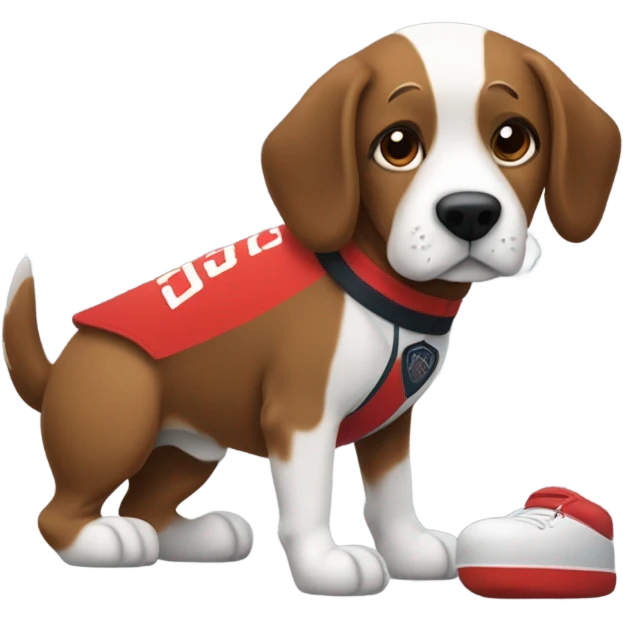 Reggie Dunlop with a dog emoji