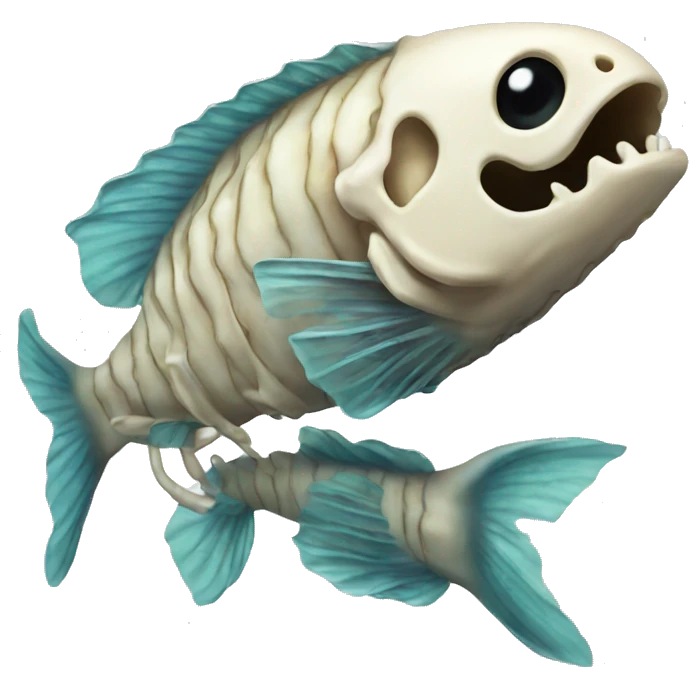 Skeleton fish  emoji