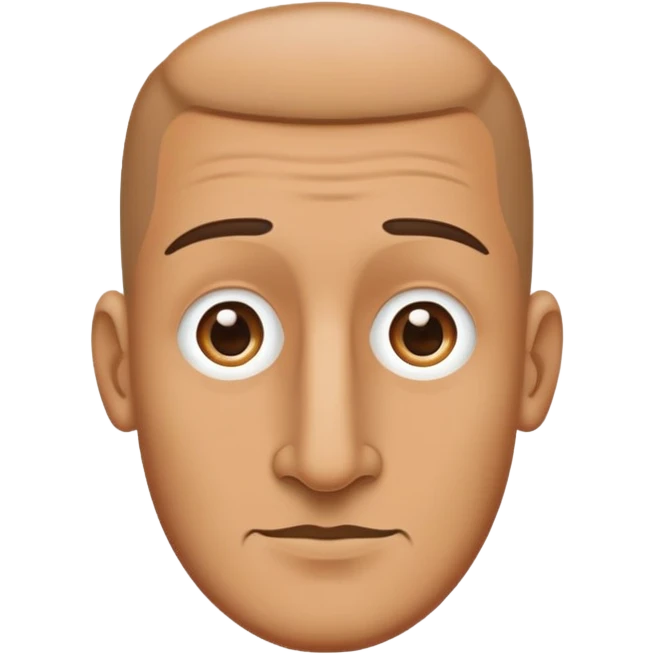man with rectangle shaped head and big nose emoji