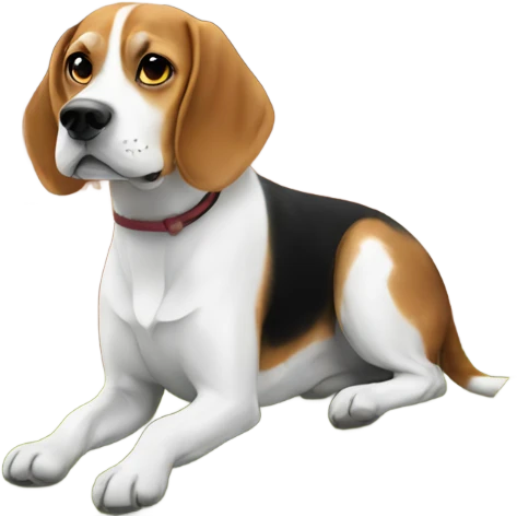 Beagle on a house emoji