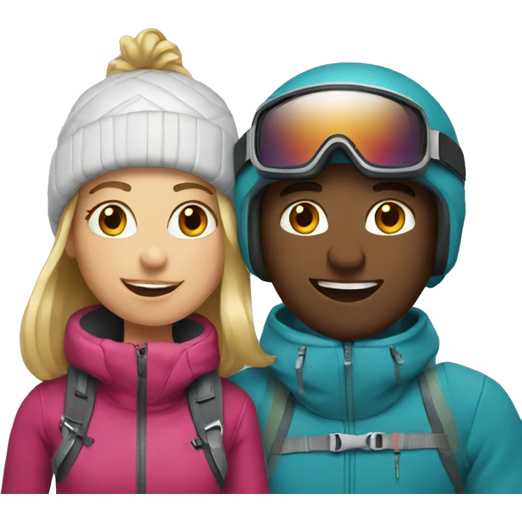 Ski couple emoji