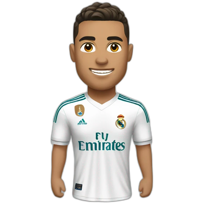 Ronaldo with real madrid jersey emoji