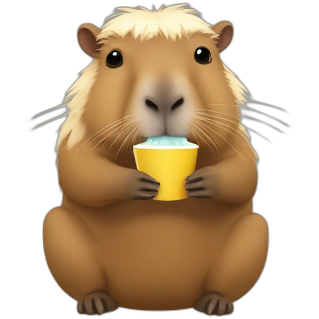 capybara drinking maté emoji