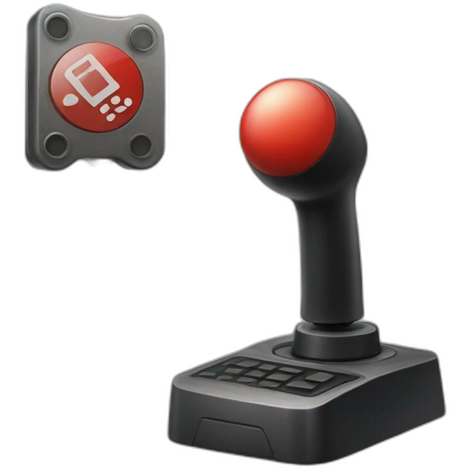 joystick with prohibited sign next to it emoji