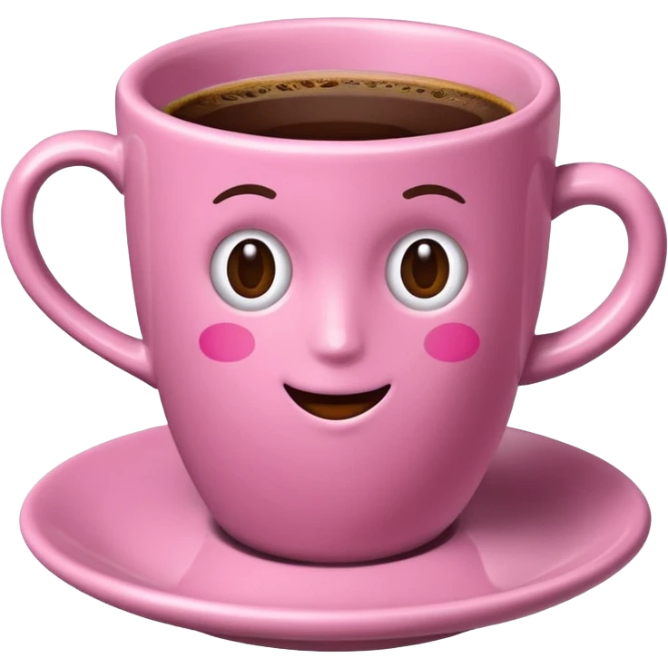 Una taza de café rosa  emoji